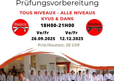 Stage Préparation Examens Kyus/Dans, Bienne, 26.09.2025