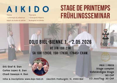 Stage de printemps, 1-2 mai, Bienne
